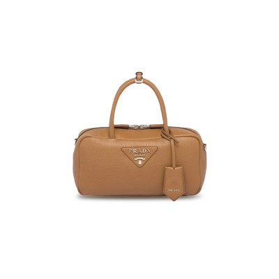 PRADA SMALL EMBROIDERED LOGO SHOULDER BAG 1BB102 (24*12*8.5cm) 